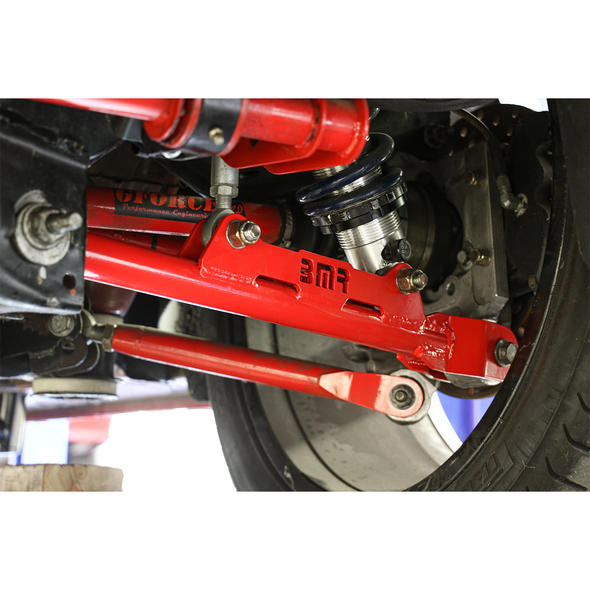 BMR Non-Adjustable DOM Rear Lower Control Arms w/ Delrin Bushings, Black Hammertone :: 2010-2015 Camaro
