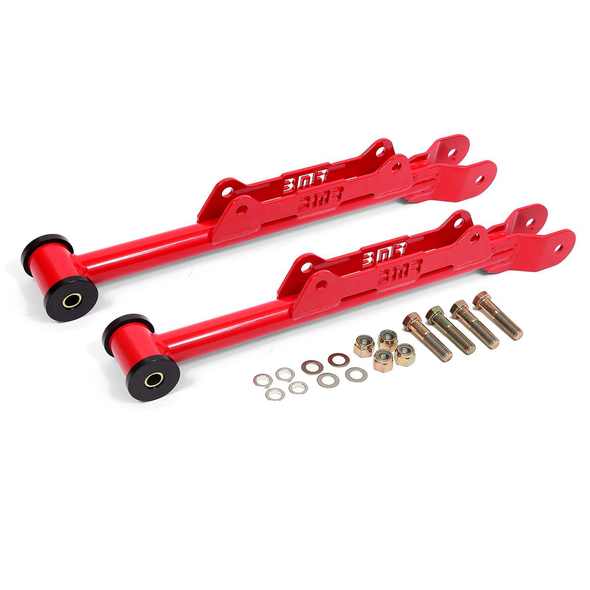 BMR Non-Adjustable DOM Rear Lower Control Arms w/ Delrin Bushings, Red :: 2010-2015 Camaro