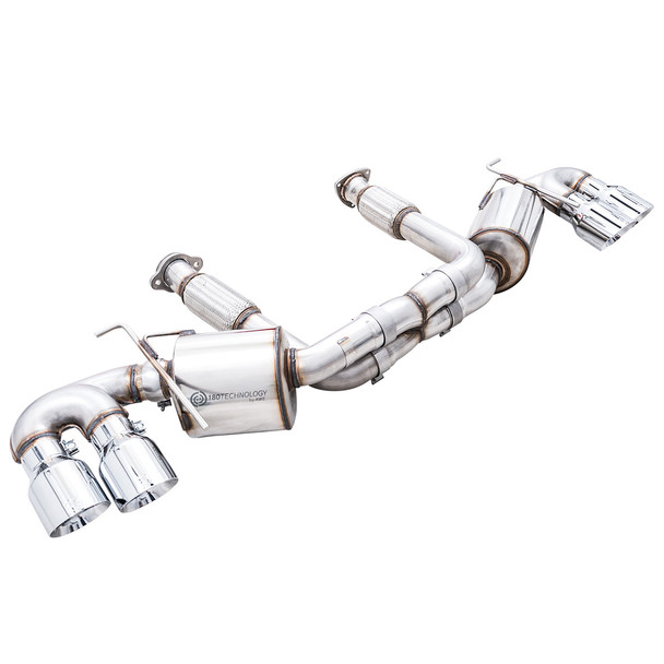 AWE Touring Edition 3" Cat-Back Exhaust System w/ 4.5" Chrome Silver Tips :: 2020-2023 C8 Corvette Stingray