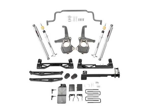 Belltech Lift Kit with Front & Rear Trail Performance Shocks & Sway Bar, 6"-8" Front / 4" Rear :: 2019-2022 Silverado 1500 Extended or Crew Cab