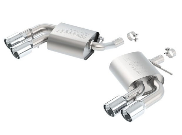 Borla 2.75" S-Type Axle-Back Exhaust System w/ 4" Quad Polished Tips :: 2016-2023 Camaro V6 w/ NPP Valves