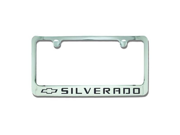 Elite Silverado 1500 Engraved License Plate Frame Chrome