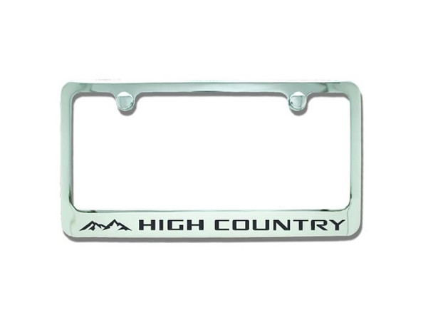 Elite Silverado 1500 High Country Engraved License Plate Frame Chrome