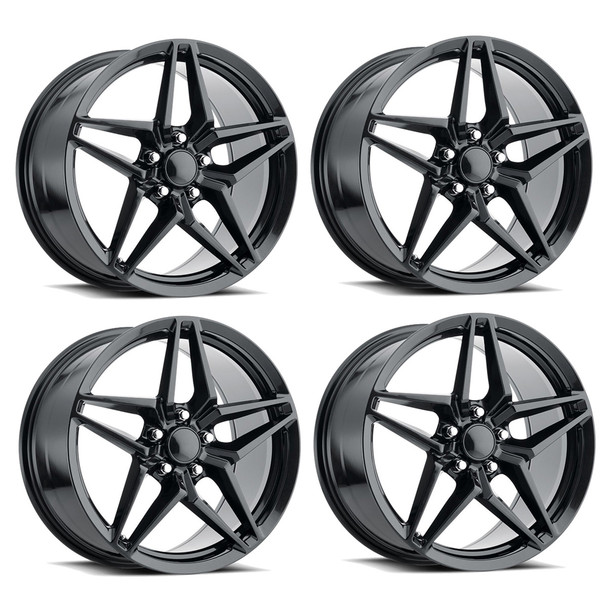 Factory Reproductions FR 29 ZR1 Replica Wheels, Carbon Black, 18x8.5 & 19x10 :: 2014-2019 C7 Corvette Stingray