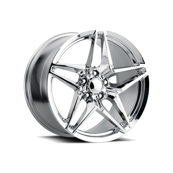 FR 29 C7 ZR1 Replica Front Wheel, Chrome, 18x8.5 :: 2014-2019 C7 Corvette Stingray