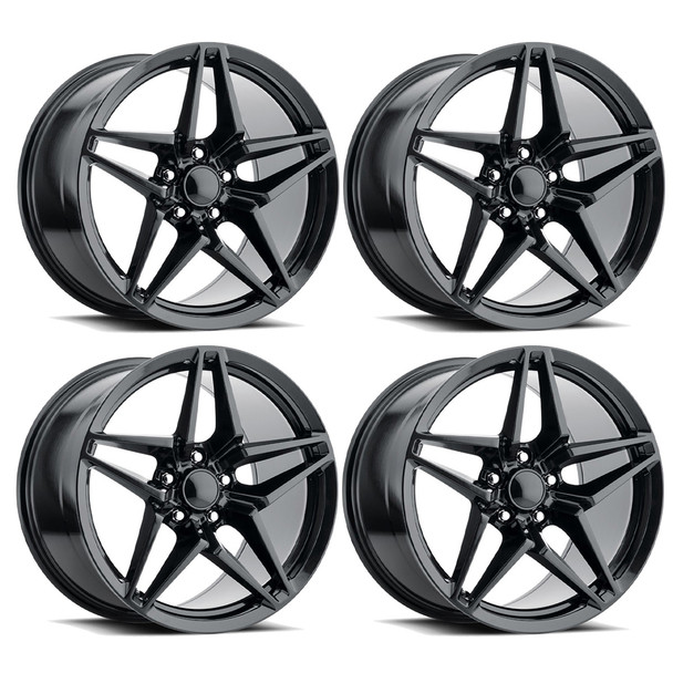 Factory Reproductions FR 29 ZR1 Replica Wheels, Satin Black, 19x10 & 20x12 :: 2015-2019 C7 Corvette Z06 & Grand Sport