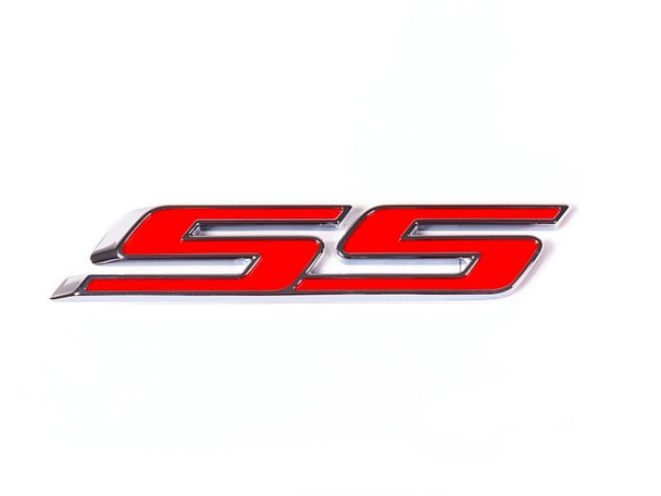 Chevrolet SS Emblem in Red Paint :: 2010-2021 Camaro