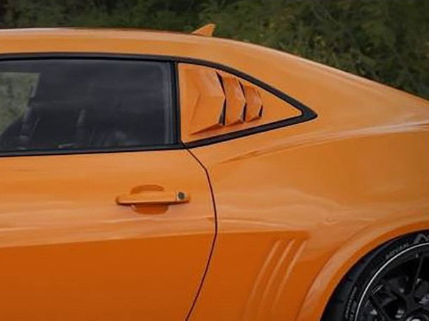 GLASSSKINZ CAM5 BAKKDRAFT Rear Quarter Window Louvers/Valances :: 2010-2015 Camaro