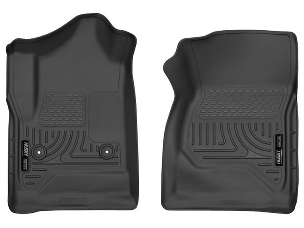 Husky Liners WeatherBeater Front Floor Liners, Black :: 2014-2018 Silverado 1500 Standard Cab