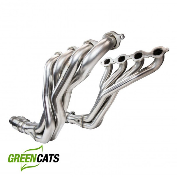 Kooks 2260H430 2016-2021 Camaro 1-7/8" Long Tube Headers with GREEN Cat Pipes