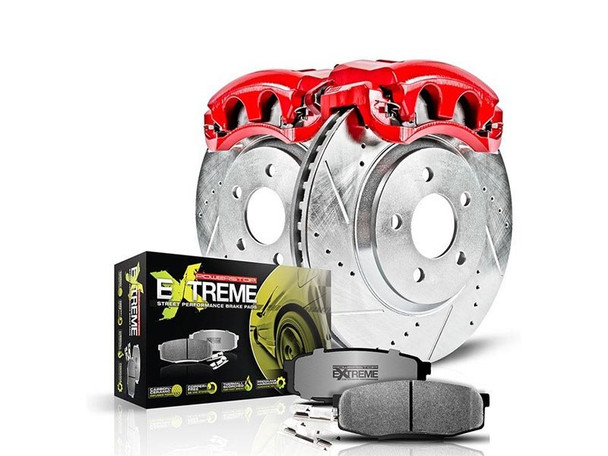 2010-2015 Camaro V6Powerstop Z26 Extreme Street Warrior Rear Brake Upgrade Kit w/ Powder Coated Calipers