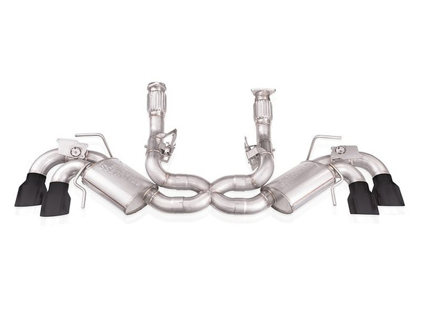 Stainless Works C8 Corvette Redline 3" Cat-Back Exhaust System w/ 4.5" Matte Black Quad Tips