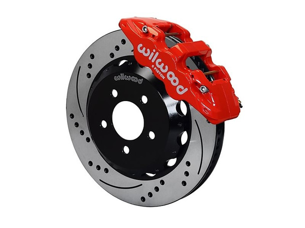 Wilwood AERO6 Front Big Brake Kit, Red 6 Piston Calipers, 15" Drilled & Slotted Rotors :: 2016-2021 Camaro LS, LT, RS,SS, & ZL1