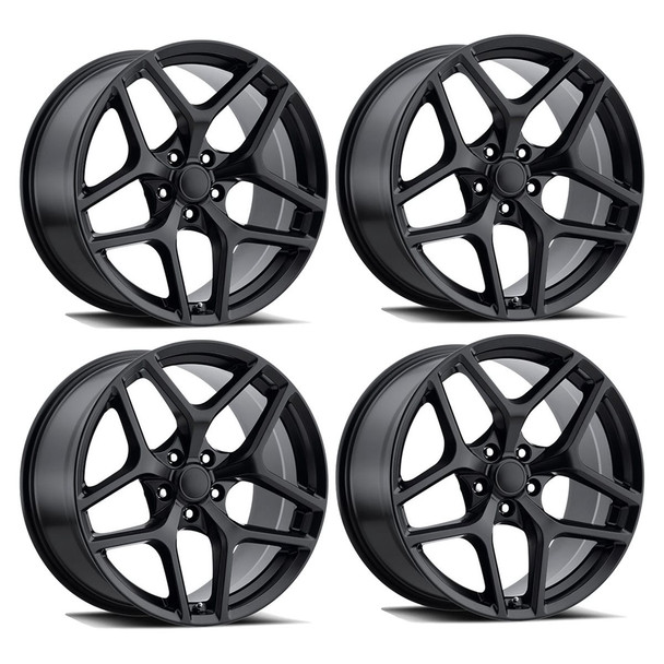 Factory Reproductions FR 27F Z28 Replica Wheels, Satin Black, 20x10 & 20x10 :: 2010-2024 Camaro