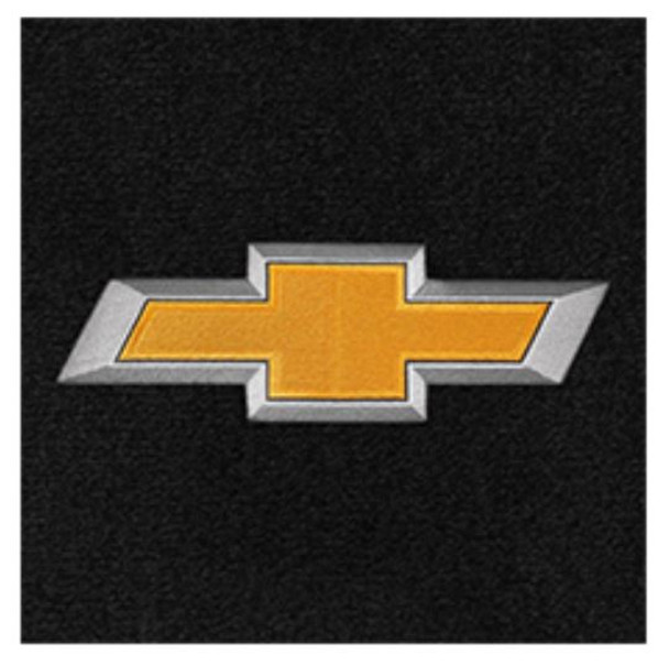 Lloyd 2pc Ultimat Front Floor Mats, Black Mats w/ Gold Chevy Bowtie Logo :: 2010-2015 Camaro