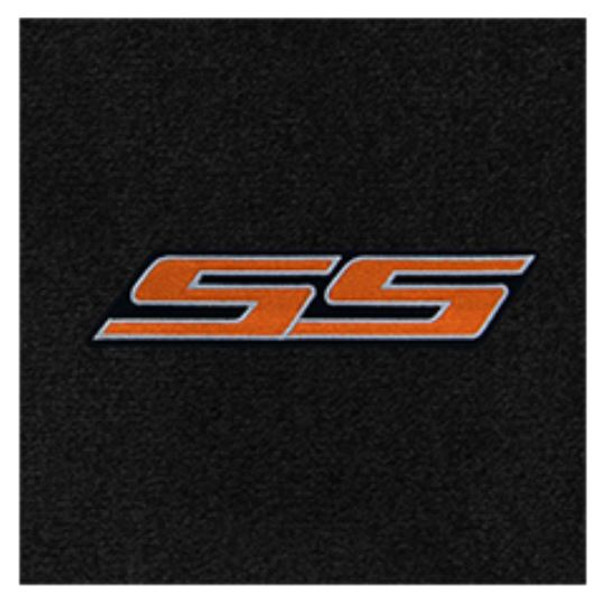 Lloyd 2pc Front Ultimat Floor Mats, Black Mats w/ Orange SS Logo :: 2016-2023 Camaro