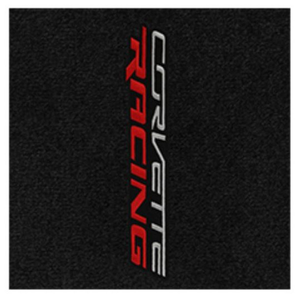 Lloyd 2pc Ultimat Floor Mats, Black w/ "Corvette Racing" Logo :: 2014-2019 C7 Corvette