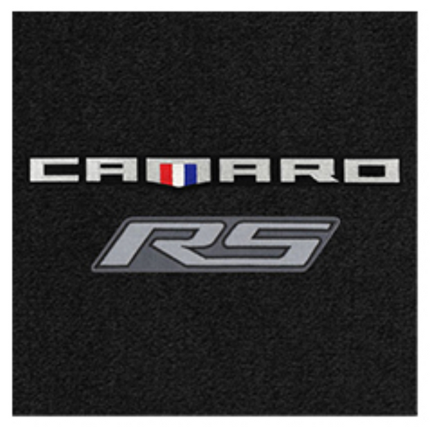 Lloyd 4pc Front Ultimat Floor Mats, Black Mats w/ Silver Camaro SS Logo :: 2016-2023 Camaro