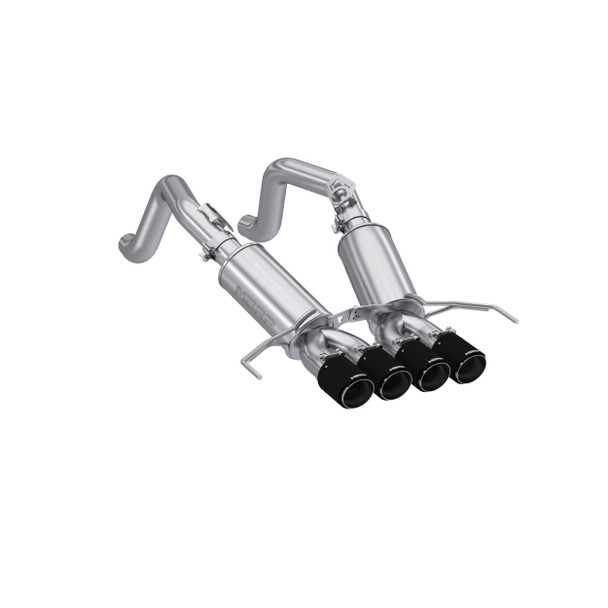 MBRP Armor Pro 3" Dual Muffler Axle-Back Exhaust System w/ 4" Quad Carbon Fiber Tips, Street Profile :: 2014-2019 C7 Corvette