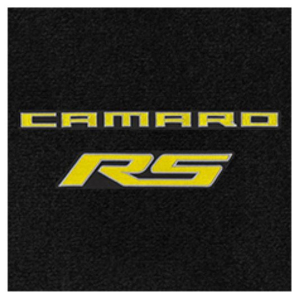 Lloyd Ultimat Trunk Mat, Black Mat w/ Yellow Camaro RS Logo :: 2010-2015 Camaro