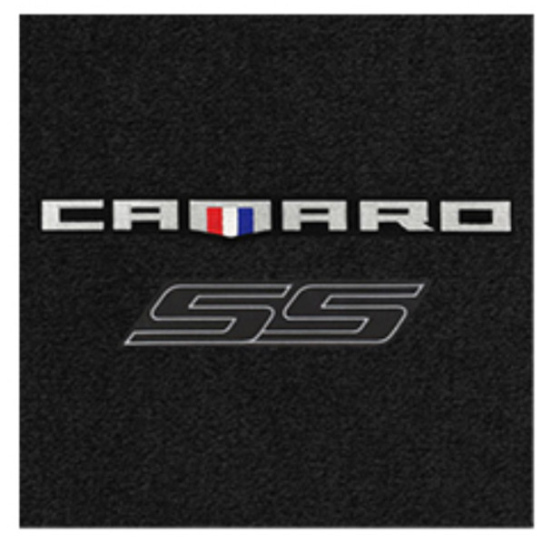 Lloyd Ultimat Trunk Mat, Black Mat w/ Black Camaro SS Logo :: 2016-2023 Camaro Coupe