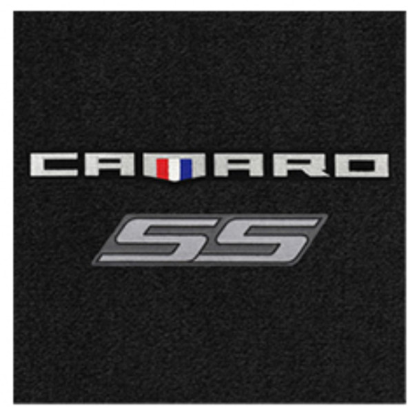 Lloyd Ultimat Trunk Mat, Black Mat w/ Silver Camaro SS Logo :: 2016-2023 Camaro Coupe