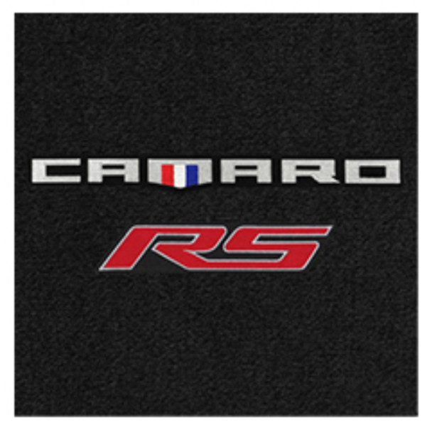 Lloyd Ultimat Trunk Mat, Black Mat w/ Red Camaro RS Logo :: 2016-2023 Camaro Coupe