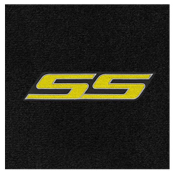 Lloyd Ultimat Trunk Mat, Black Mat w/ Yellow SS Logo :: 2016-2023 Camaro Convertible