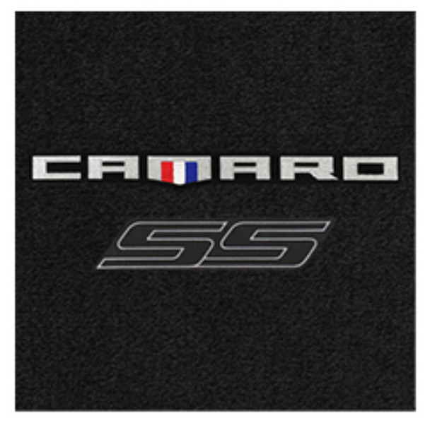 Lloyd Ultimat Trunk Mat, Black Mat w/ Black Camaro SS Logo :: 2016-2023 Camaro Convertible