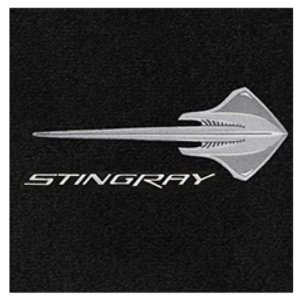 Lloyd Ultimat Trunk Mat,  Black w/ Silver C7 Stingray Emblem and "Stingray" Logo :: 2014-2019 C7 Corvette