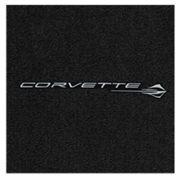 Lloyd Front Ultimat Trunk Mat, Black w/ "Corvette" & Stingray Logo :: 2020-2023 C8 Corvette