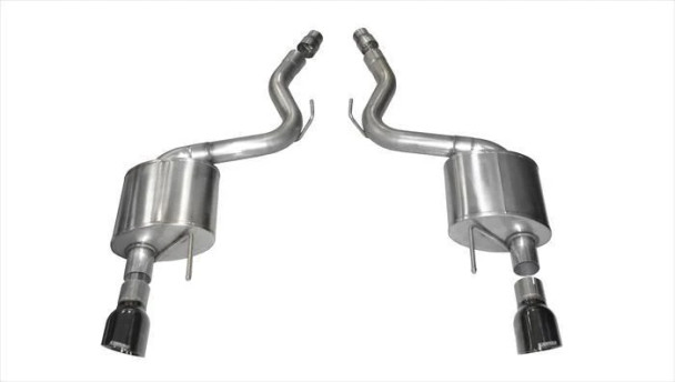 Corsa 3" Sport Axle-Back Exhaust w/ 4.5" Dual Black PVD Tips :: 2015-2017 Ford Mustang GT