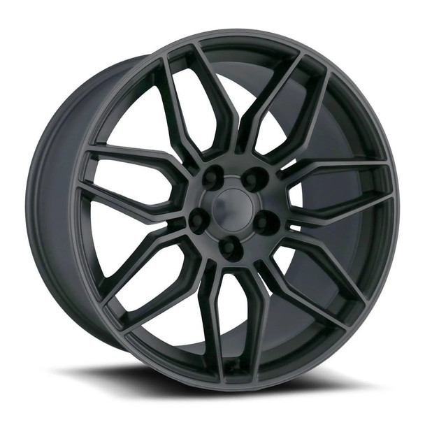 ozcogwheel② FR 401F C8 Z06 Replica Rear Wheel, Titanium Machined Face w\Dark