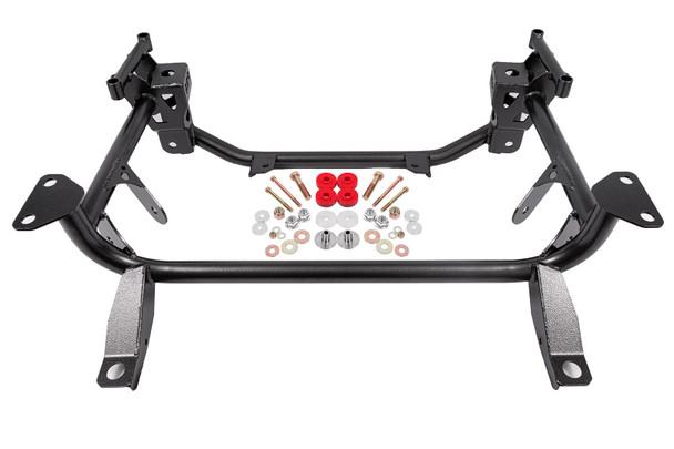 BMR Lightweight K-Member Chassis Brace, Black Hammertone :: 2015-2024 Ford Mustang