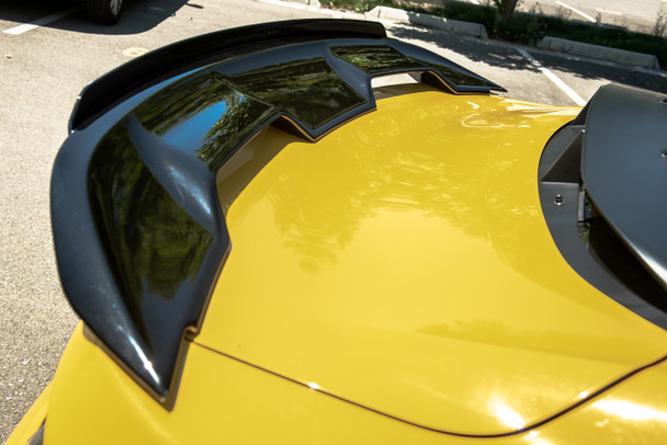 EOS GT500 Style Track Package Rear Wickerbill Spoiler, Unpainted :: 2015-2023 Ford Mustang