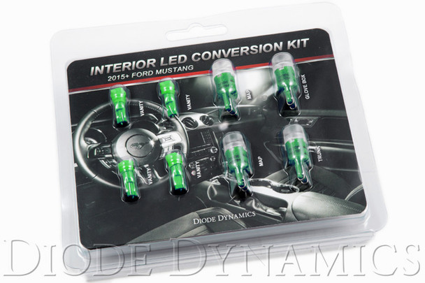 Diode Dynamics Stage 2 Interior LED Light Kit, Green :: 2015-2017 Ford Mustang