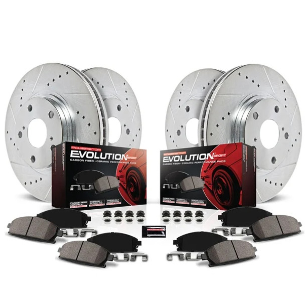 PowerStop Z23 Evolution Sport Brake Kit, Front & Rear :: 2015-2020 Ford Mustang GT & EcoBoost w/ 4 Piston Front Calipers