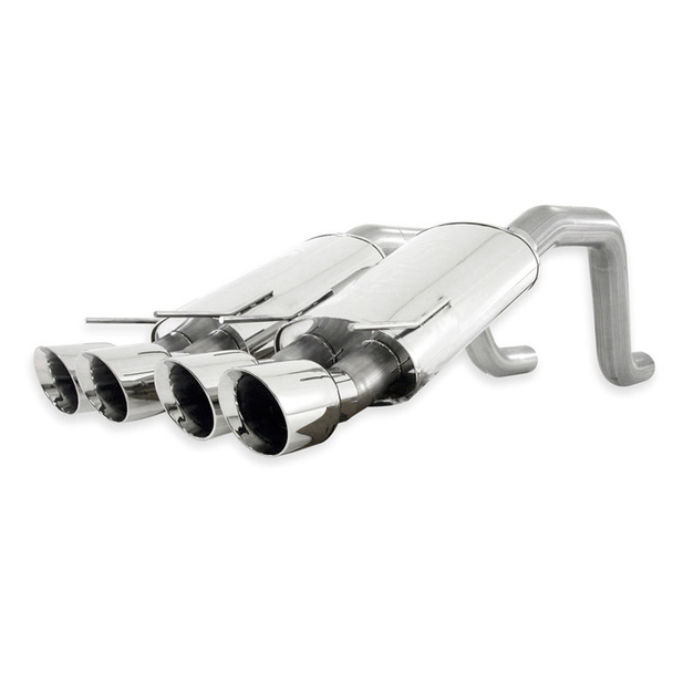 Stainless Works Turbo Chambered Axle-Back Exhaust w/ 4" Quad Polished Tips :: 2006-2013 Corvette Z06