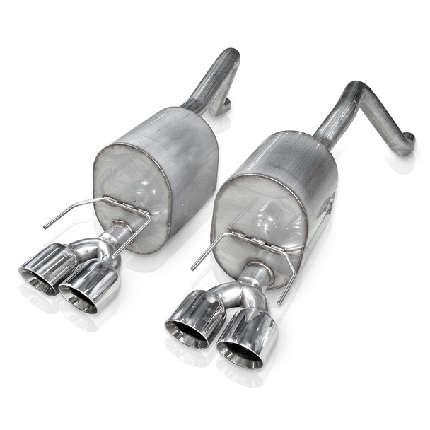 Stainless Works Turbo Chambered Axle-Back Exhaust w/ 4" Quad Polished Tips :: 2005-2008 Corvette Base & Z51