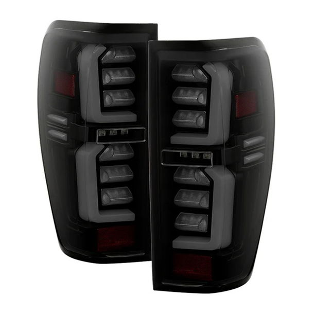 Spyder Apex LED Tail Lights, Smoked Lens and Black Housing :: 2019-2020 GMC Sierra w/o Factory LED