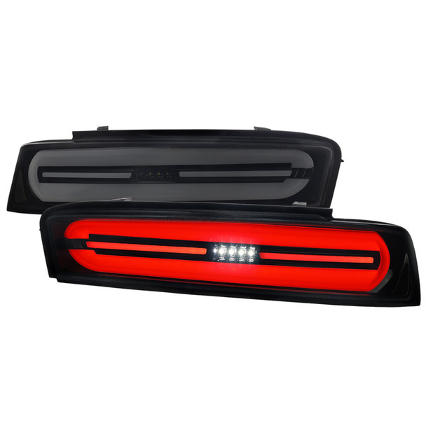 6th Gen Camaro LED Sequential Tail Lights, Smoked Lens and Black Housing :: 2016-2018 Camaro w/ Factory LED Tail Lights