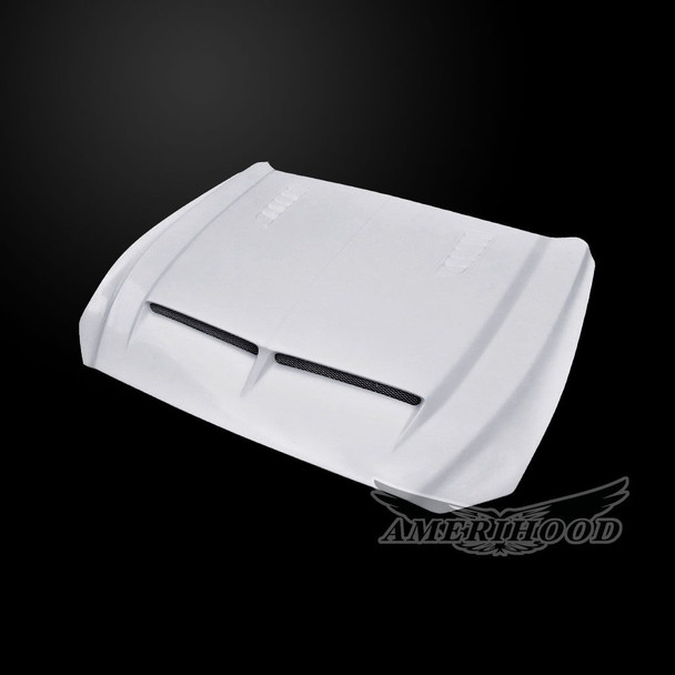 AmeriHood Type-E Style Functional Heat Extractor Ram Air Hood :: 2015-2017 Ford Mustang