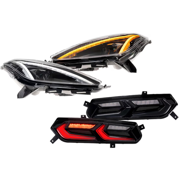 Morimoto Gen II XB LED Headlights & C8 Style Taillights, Smoked :: 2014-2019 C7 Corvette