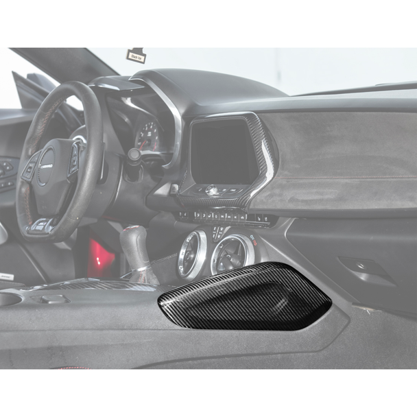 6th Gen Camaro Knee Pad Panel Cover, Carbon Fiber :: 2016-2024 Camaro