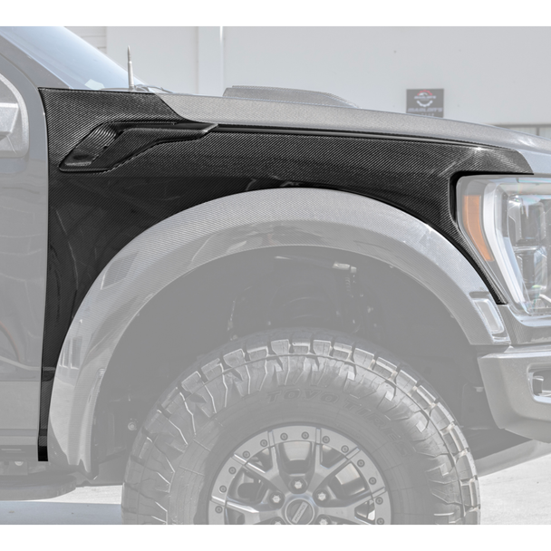 Ford F-150 Front Fenders w/ Vents, Carbon Fiber :: 2021-2026 Ford F-150 Raptor