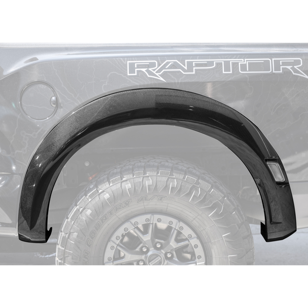 Ford F-150 Rear Side Fender Flares, Carbon Fiber :: 2021-2026 Ford F-150 Raptor