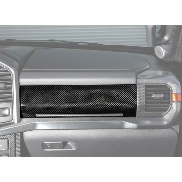 Ford F-150 Passenger Side Glove Box Cover, Carbon Fiber :: 2021-2026 Ford F-150