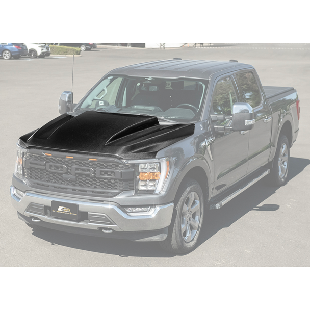 Ford F-150 Cowl Hood, Carbon Fiber :: 2021-2026 Ford F-150 Non-Raptor