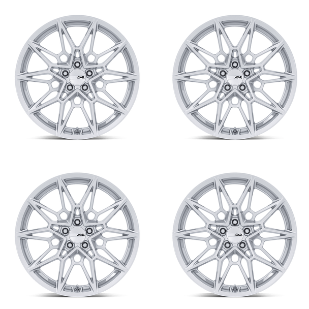 American Racing AR955 Stampede Wheel Set, Gloss Silver, 19x10 :: 2015-2026 Ford Mustang