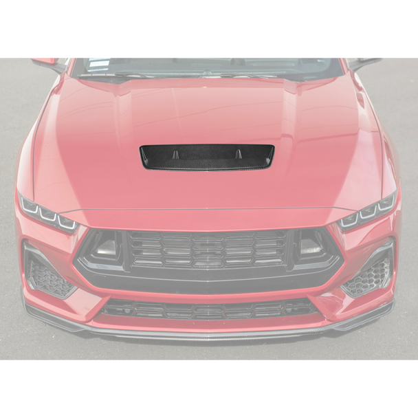 S650 Mustang V2 Hood Vent Insert Cover, Carbon Fiber :: 2024-2026 Ford Mustang